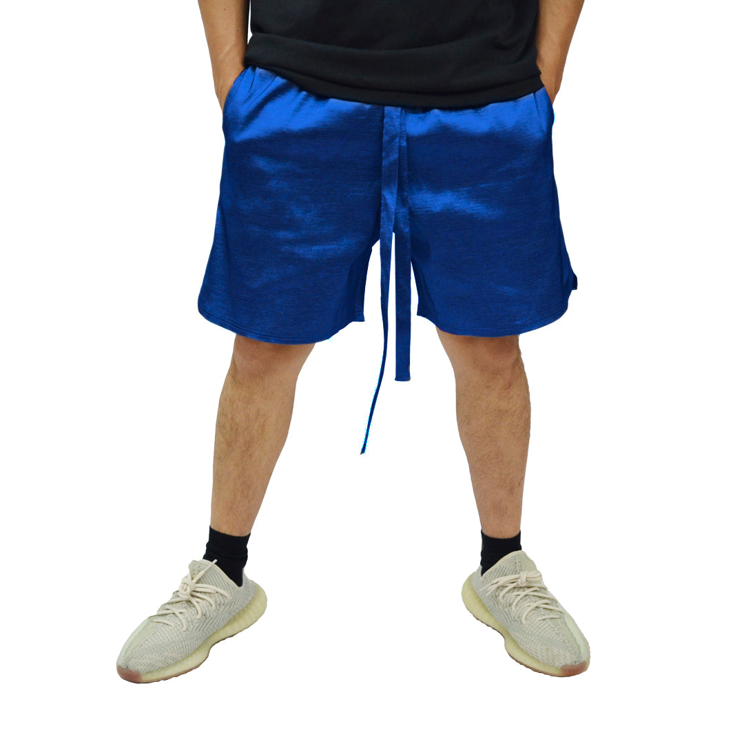 Blue Nylon strech Short