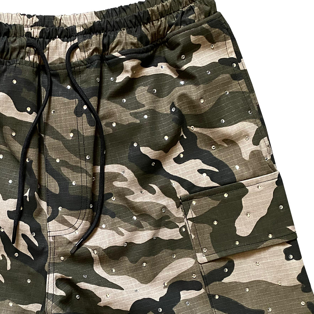 Rhinestone Camo Short