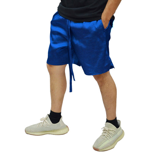 Blue Nylon strech Short