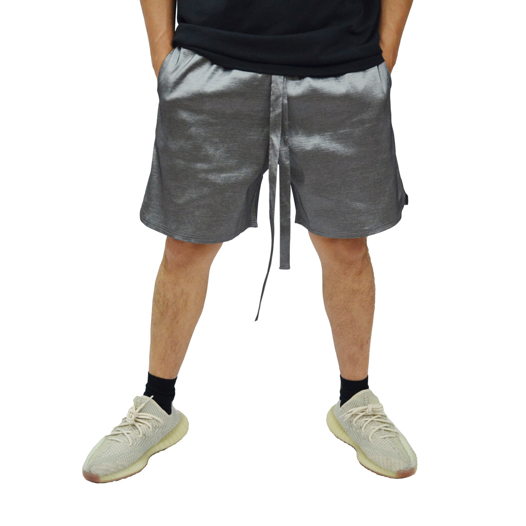 Silver Nylon strech Short