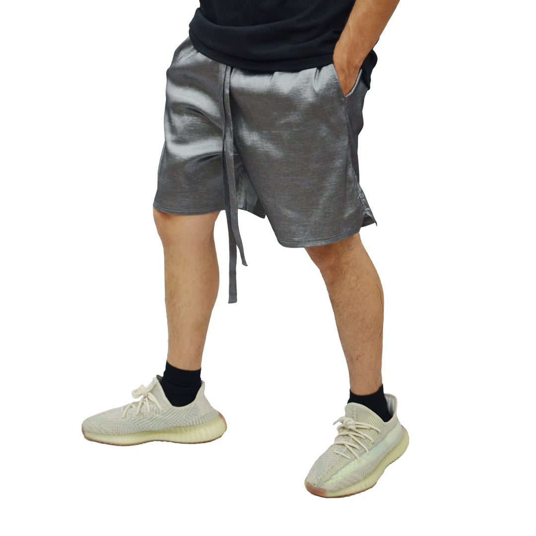 Silver Nylon strech Short