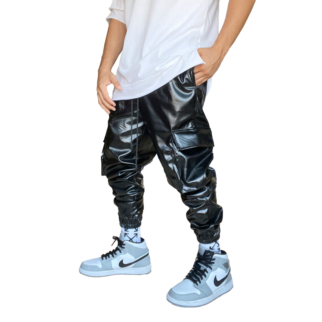 Leather Cargo Pants